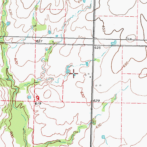 Topographic Map of Cane Creek Site 24 Reservoir, OK