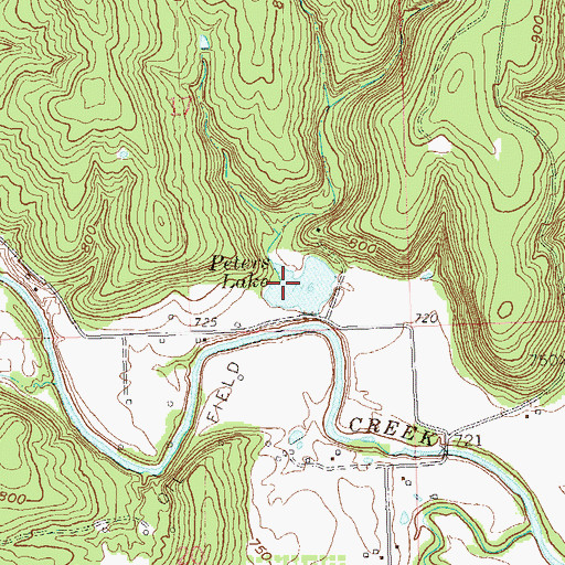 Topographic Map of Peters Lake Dam, OK