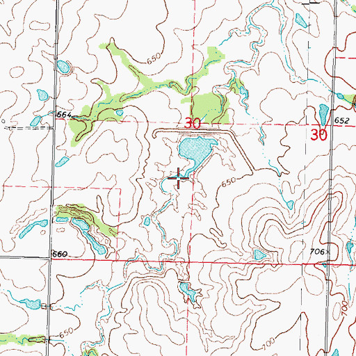 Topographic Map of Cane Creek Site 17 Reservoir, OK