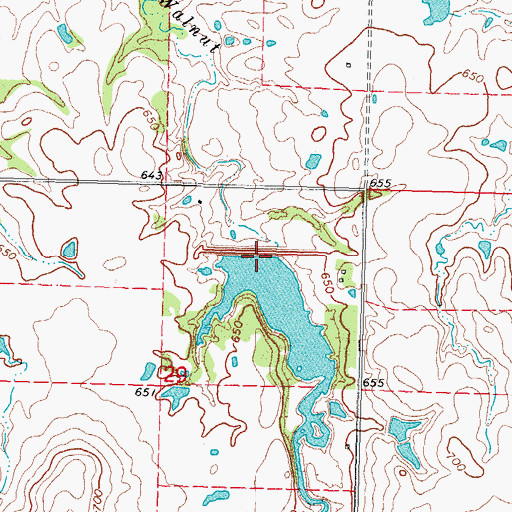 Topographic Map of Cane Creek Site 18 Dam, OK