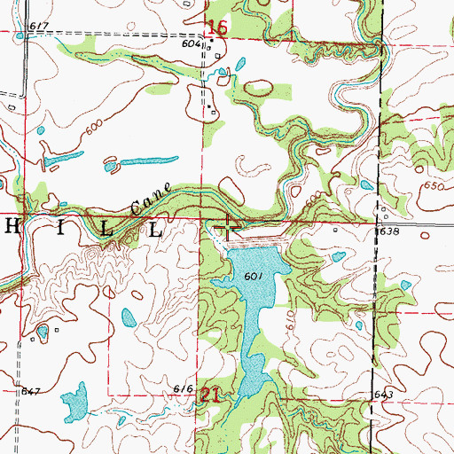 Topographic Map of Cane Creek Site 19 Dam, OK