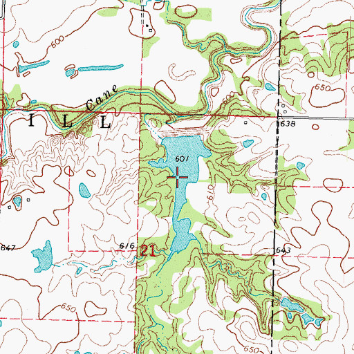 Topographic Map of Cane Creek Site 19 Reservoir, OK