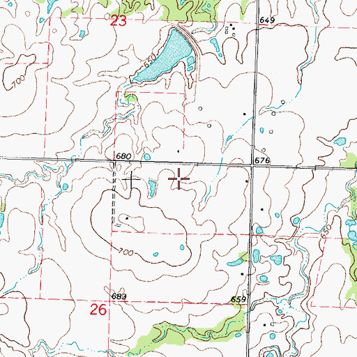 Topographic Map of Cane Creek Site 15 Dam, OK