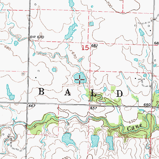 Topographic Map of Cane Creek Site 12 Dam, OK