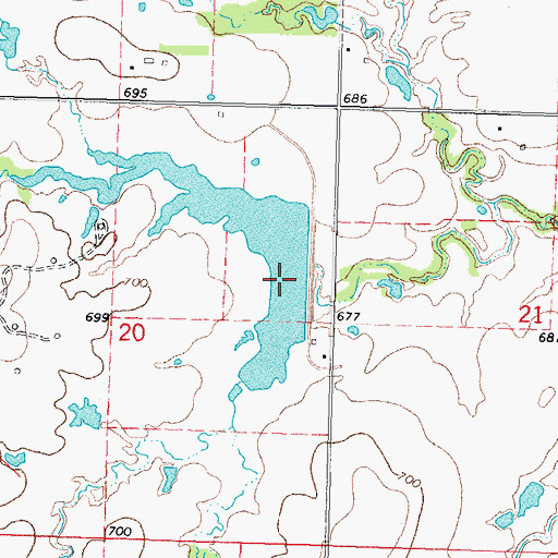 Topographic Map of Cane Creek Site 14 Reservoir, OK
