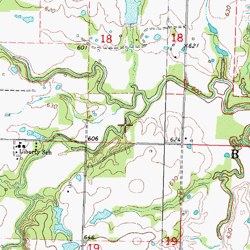 Topographic Map of Cane Creek Site 7 Reservoir, OK