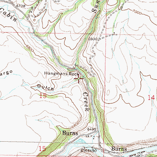 Topographic Map of Fargo Gulch, CO