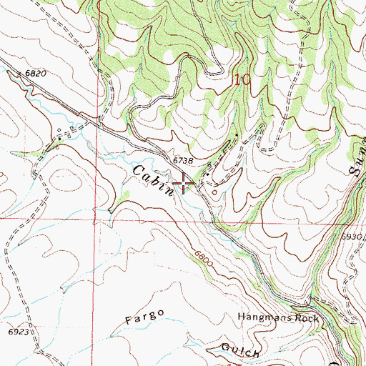 Topographic Map of Pump Gulch, CO