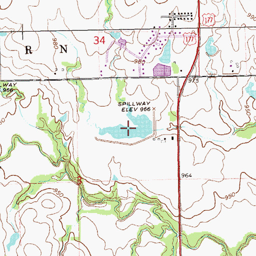 Topographic Map of Longbranch Site 6a Reservoir, OK
