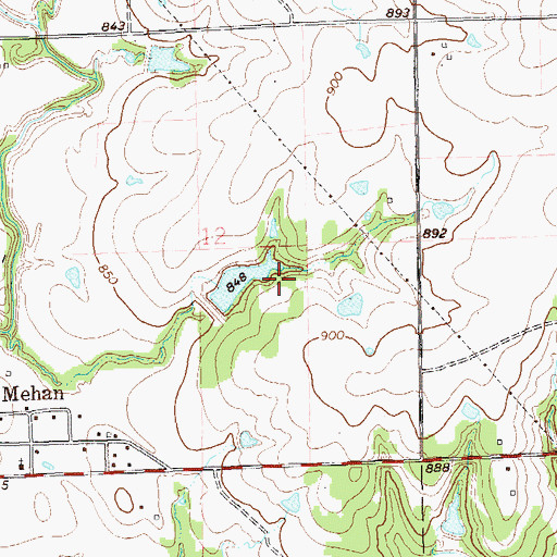 Topographic Map of Stillwater Creek Site 2 Dam, OK