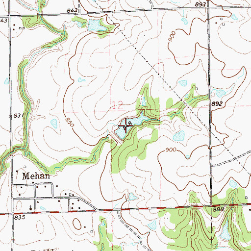 Topographic Map of Stillwater Creek Site 2 Reservoir, OK