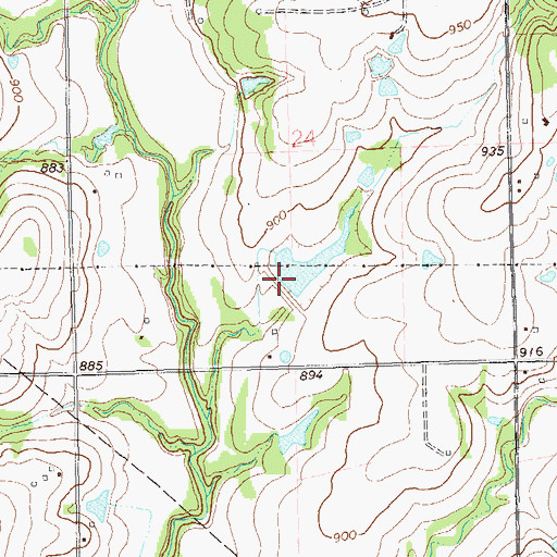 Topographic Map of Stillwater Creek Site 6 Dam, OK