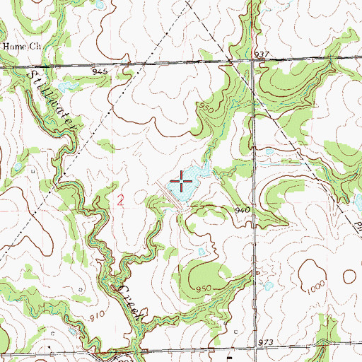 Topographic Map of Stillwater Creek Site 8 Reservoir, OK