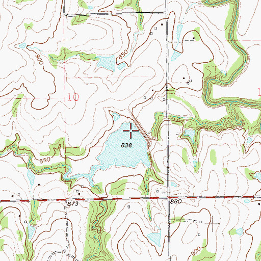 Topographic Map of Stillwater Creek Site 55 Dam, OK