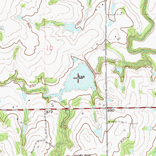 Topographic Map of Stillwater Creek Site 55 Reservoir, OK