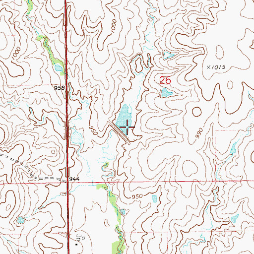 Topographic Map of Upper Black Bear Creek Site 5 Dam, OK