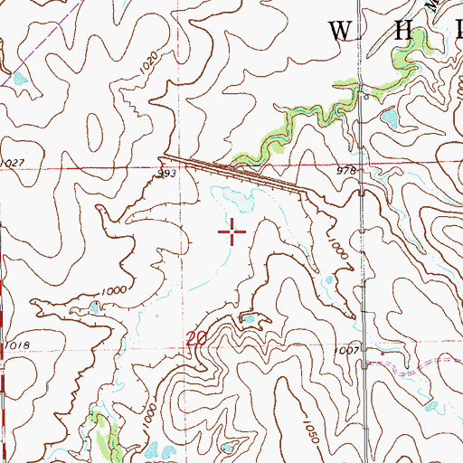 Topographic Map of Upper Red Rock Creek Site 50 Dam, OK