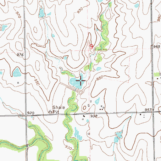 Topographic Map of Upper Red Rock Creek Site 2 Dam, OK