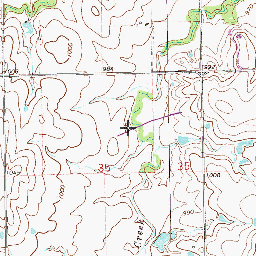 Topographic Map of Upper Red Rock Creek Site 53 Reservoir, OK