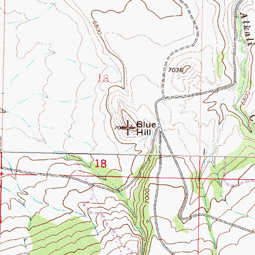 Topographic Map of Blue Hill, CO