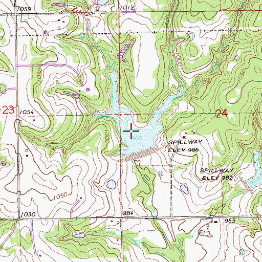 Topographic Map of Stillwater Creek Site 39 Reservoir, OK