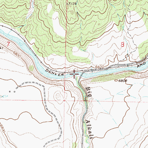 Topographic Map of Big Alkali Creek, CO