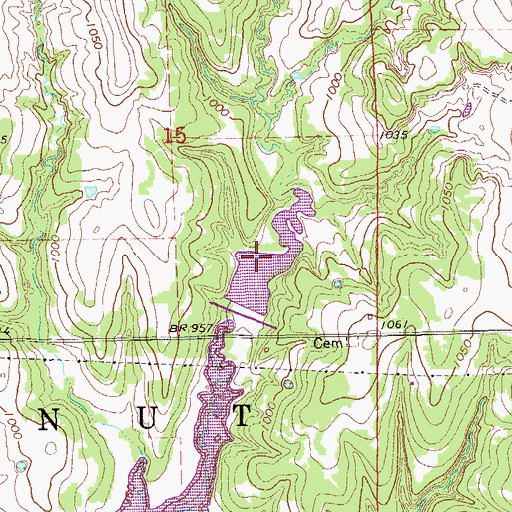 Topographic Map of Stillwater Creek Site 41 Reservoir, OK