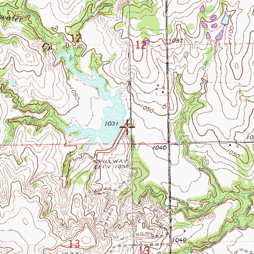 Topographic Map of Stillwater Creek Site 43 Dam, OK
