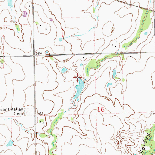 Topographic Map of Upper Black Bear Creek Site 75 Dam, OK