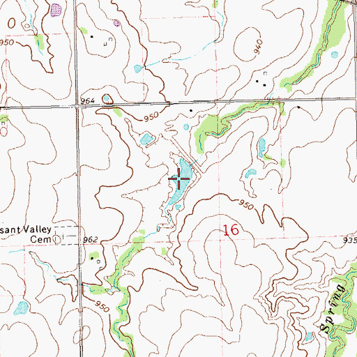 Topographic Map of Upper Black Bear Creek Site 75 Reservoir, OK