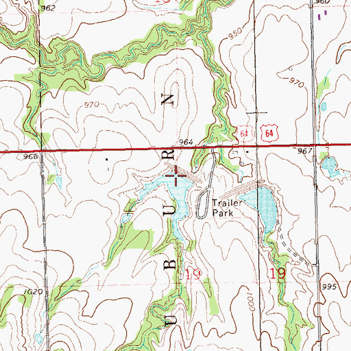 Topographic Map of Upper Black Bear Creek Site 73 Dam, OK