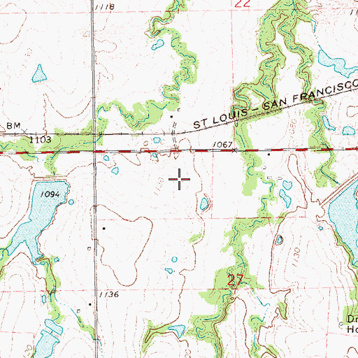 Topographic Map of Upper Black Bear Creek Site 53 Dam, OK