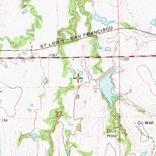 Topographic Map of Upper Black Bear Creek Site 54 Reservoir, OK