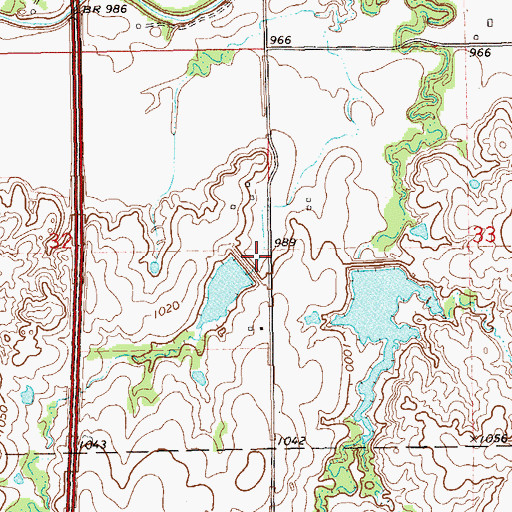 Topographic Map of Upper Black Bear Creek Site 59 Dam, OK