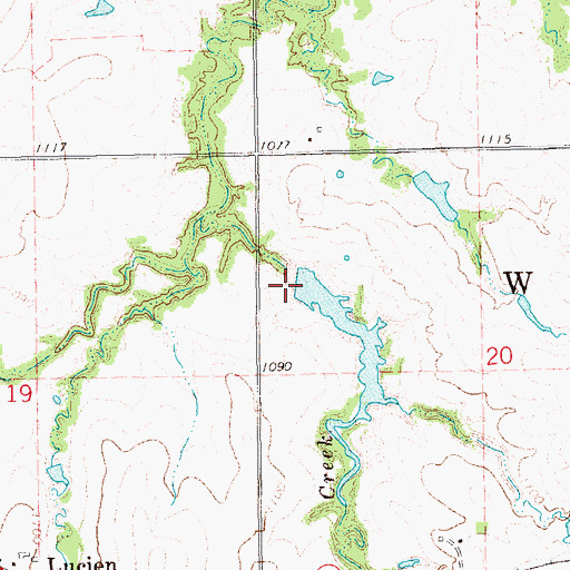 Topographic Map of Upper Black Bear Creek Site 50 Dam, OK