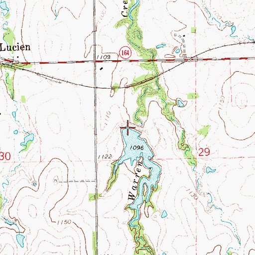 Topographic Map of Upper Black Bear Creek Site 51 Dam, OK