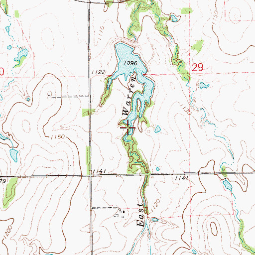 Topographic Map of Upper Black Bear Creek Site 51 Reservoir, OK