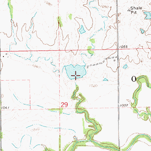 Topographic Map of Upper Black Bear Creek Site 22 Dam, OK