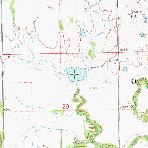 Topographic Map of Upper Black Bear Creek Site 22 Reservoir, OK