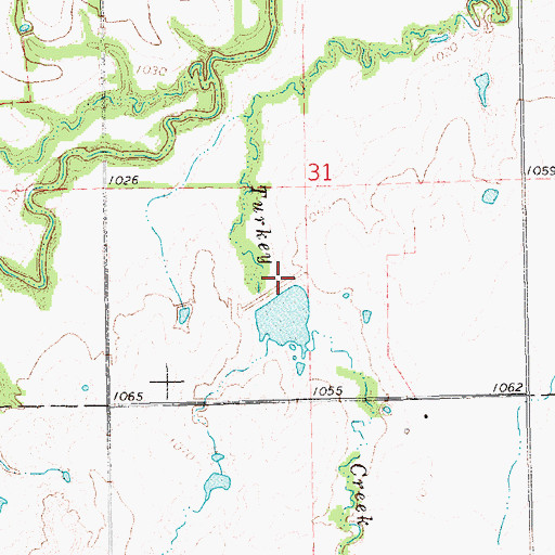 Topographic Map of Upper Black Bear Creek Site 44 Dam, OK