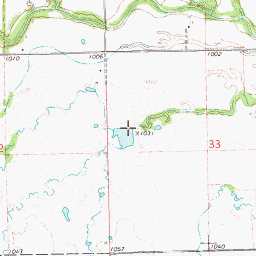 Topographic Map of Upper Black Bear Creek Site 45 Dam, OK