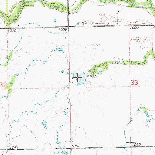 Topographic Map of Upper Black Bear Creek Site 45 Reservoir, OK
