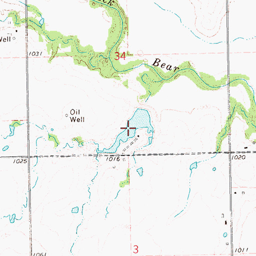 Topographic Map of Upper Black Bear Creek Site 46 Reservoir, OK