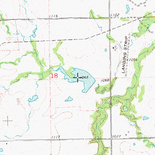 Topographic Map of Upper Black Bear Creek Site 47 Reservoir, OK