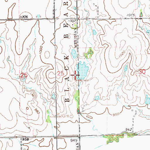 Topographic Map of Upper Black Bear Creek Site 15 Dam, OK