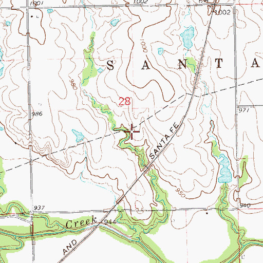 Topographic Map of Upper Black Bear Creek Site 13 Reservoir, OK