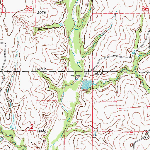 Topographic Map of Day Number 1 Dam, OK