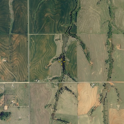 Aerial/Satellite Image of Headrick 1 Dam, OK