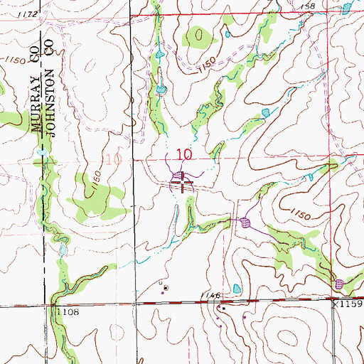 Topographic Map of Mill Creek Watershed Site 11 Dam, OK