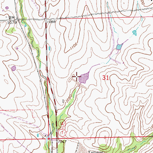 Topographic Map of Mill Creek Watershed Site 18 Dam, OK